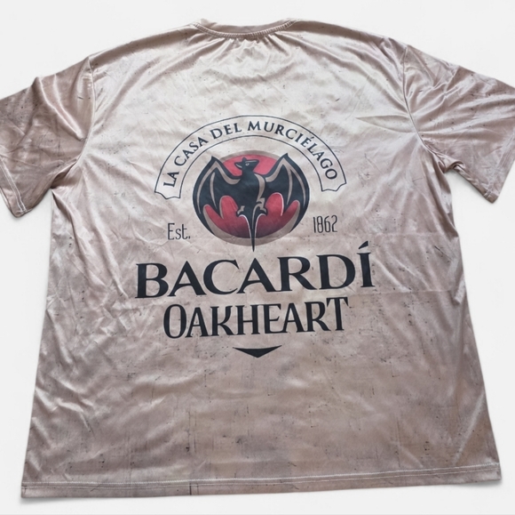 Bacardi Silky Distressed Looking Short Sleeve Men's Tee 4XL X79 - Picture 4 of 6
